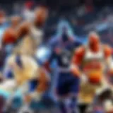 Abstract representation of NBA player in digital form