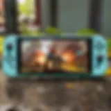 Nintendo Switch Lite with COD game on screen