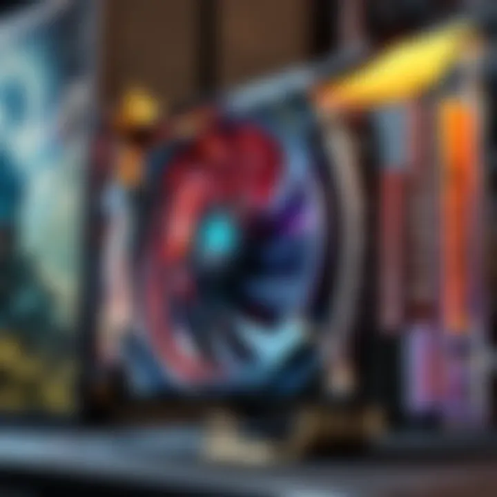 Advanced Cooling for Graphics Card High-end graphics card showcasing advanced cooling technology