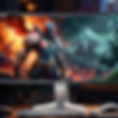 Dota player analyzing monitor specs for gaming