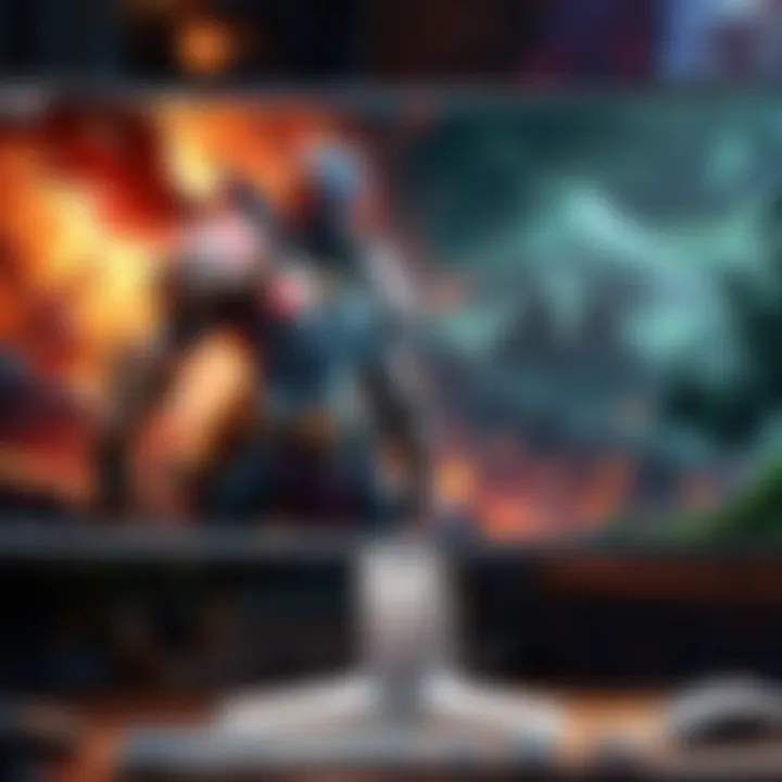 Dota player analyzing monitor specs for gaming