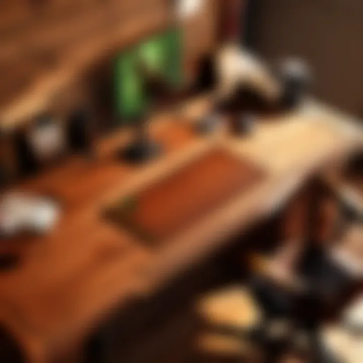 Elegant wooden desk with minimalist design