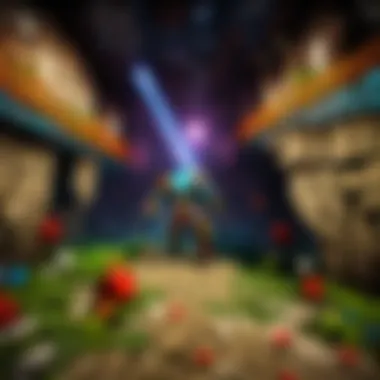 Group of players exploring caves in a survival server