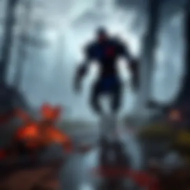 Killer chasing survivor through fog