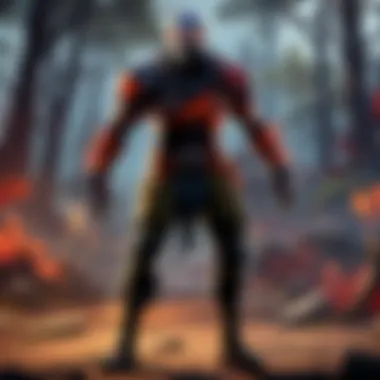 Survivor hiding behind a tree