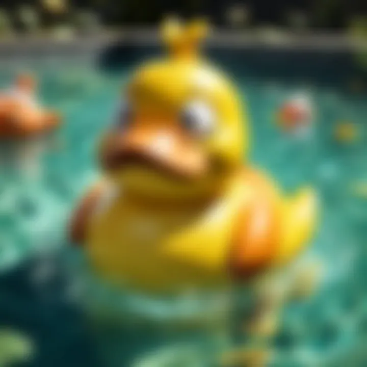 Psyduck Pool Float Iconic Symbolism in Summer Scene