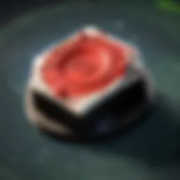 Close-up view of a worn Xbox joystick rubber