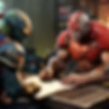 Artistic depiction of a researcher engrossed in studies