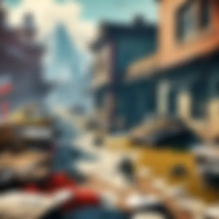 Retro War Game Scene