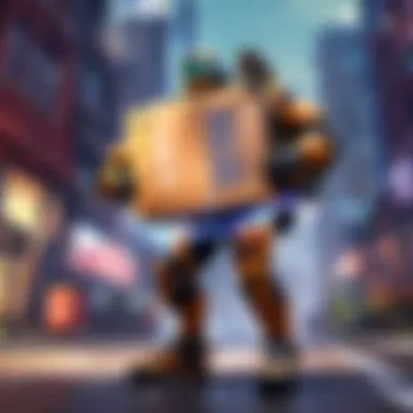 Jetpack courier in urban environment