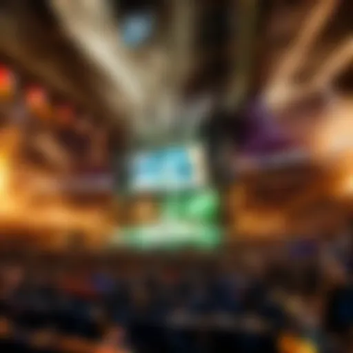 Electrifying Atmosphere at NA LCS Finals Vibrant crowd cheering during a League of Legends match