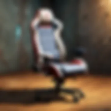 Close-up of high-quality materials used in a gaming chair