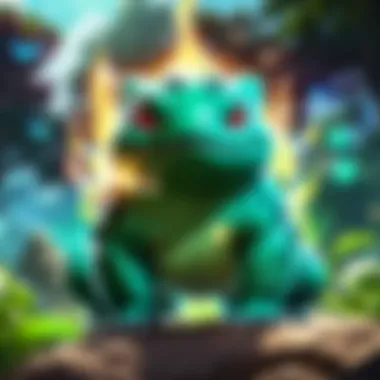 Shimmering Bulbasaur surrounded by glowing aura