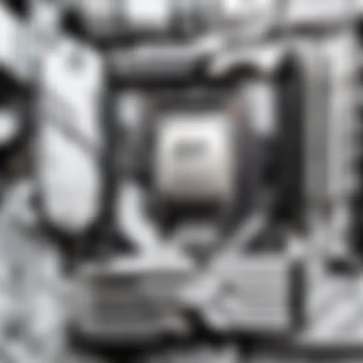 Sleek White Motherboard with RGB Lighting