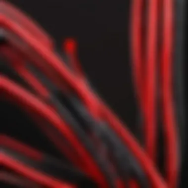 Premium sleeved PSU cable set in vibrant red color