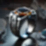 Exquisite Onyx Stone Forge Ring Exquisite Onyx Stone Forge Ring