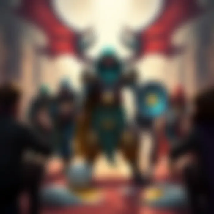 Gamers Discussing Strategies Gamers discussing strategies in a community setting