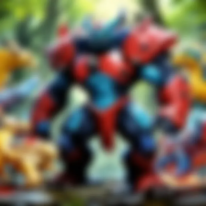 Strategic Battle Formation - Pokemon trainers strategizing their battle positions