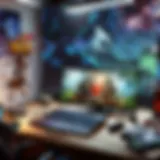 A gamer engrossed in live streaming with an engaging setup