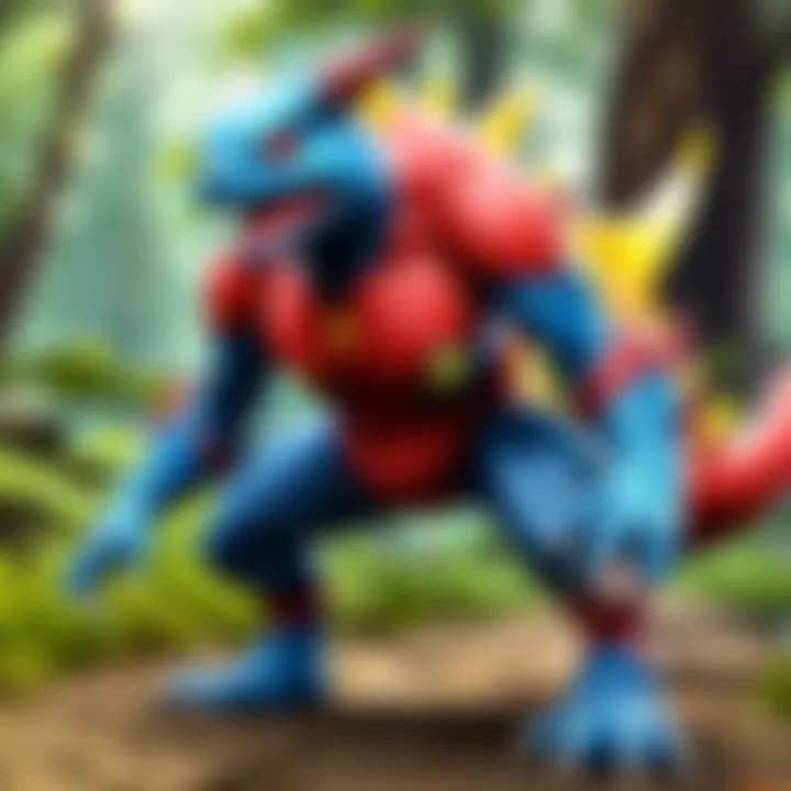 A dynamic Pokémon Go event with trainers participating and battling.