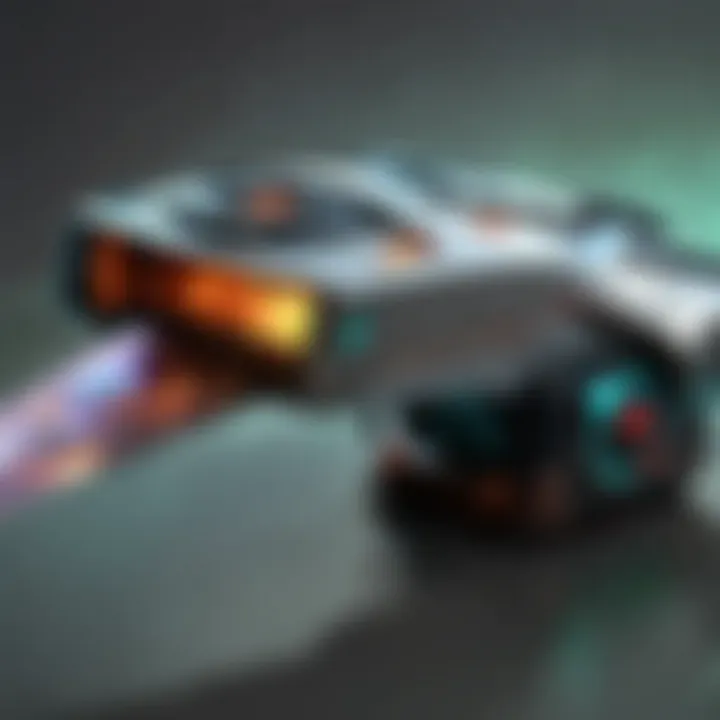 Sleek Two-Sided Scanning Device in Operation Sleek design of a cutting-edge two-sided scanning device in action