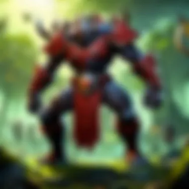 Dota players engaged in a competitive match demonstrating teamwork.