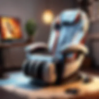 A gamer enjoying a massage in a gaming chair