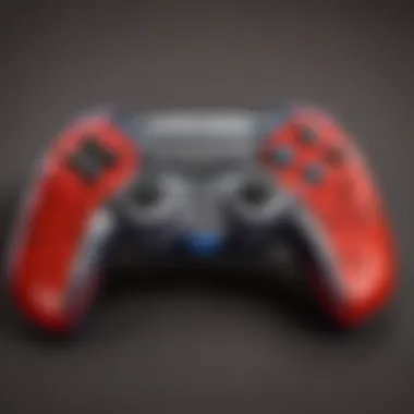 An ergonomic controller highlighting thumb grip position