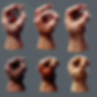 Comparison of different thumb grip styles among players