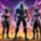 Fortnite Tournament Excitement A vibrant Fortnite tournament scene showcasing intense gameplay.