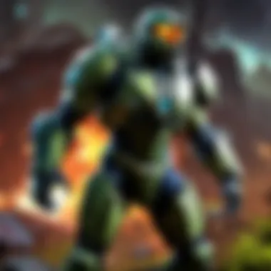 Narrative Depth and Character Dynamics Scene depicting key characters in Halo's narrative