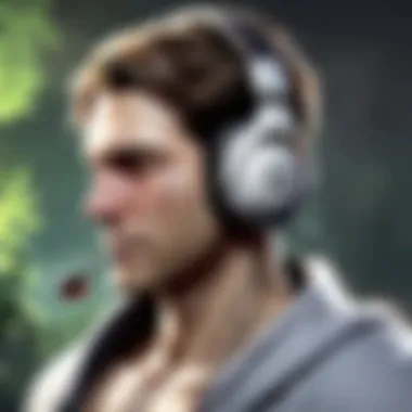 Gamer enjoying a healthy lifestyle with a clean headset