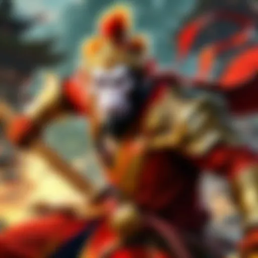 A visual representation of the Monkey King character in traditional art style.