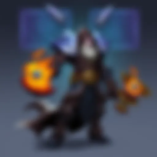 Strategy diagram showcasing deck synergy in Dota gameplay