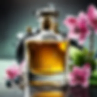 Molecular structure of ethanol highlighting its role in fragrance