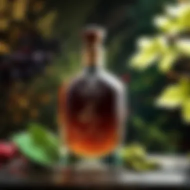 Perfume bottle showcasing the effects of alcohol concentration on scent