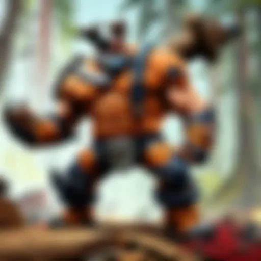 Timbersaw's Abilities Displayed Timbersaw in action showcasing his abilities in a Dota match