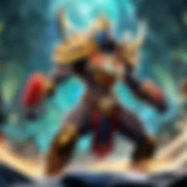 Artistic representation of a League of Legends Championship Series event