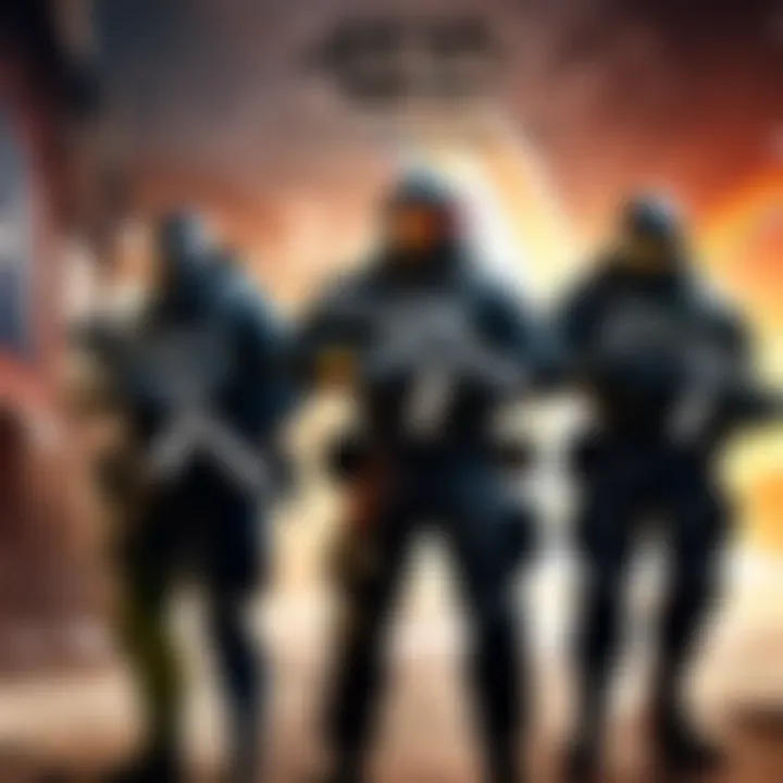 Team coordination in Rainbow Six Siege