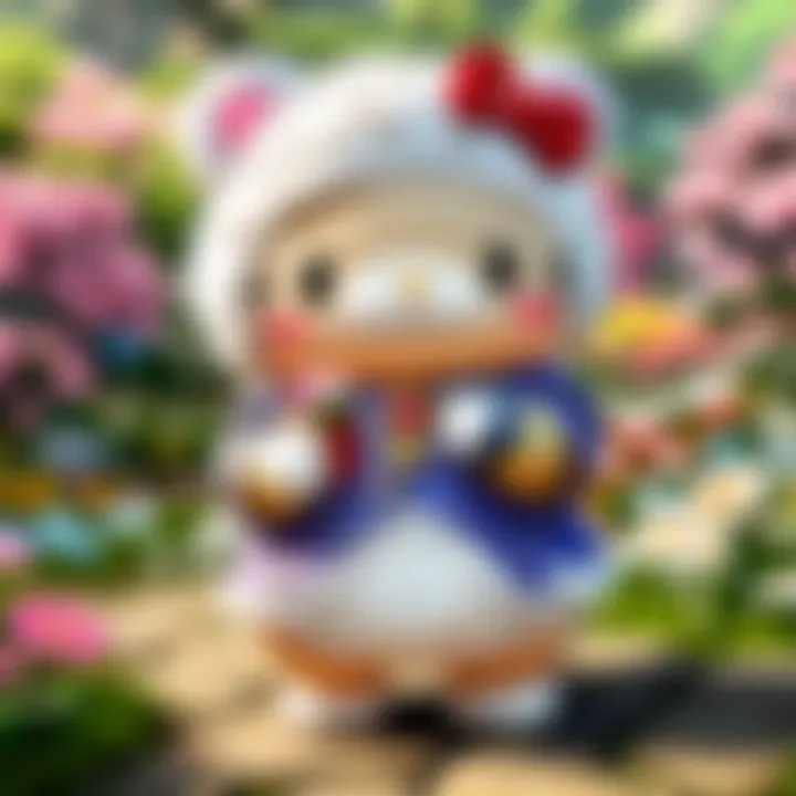 Players engaging with Sanrio characters in Animal Crossing: New Horizons