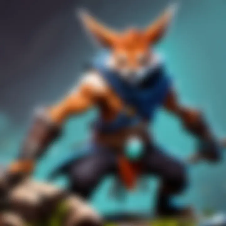 Strategic positioning in a Dota match with Meepo