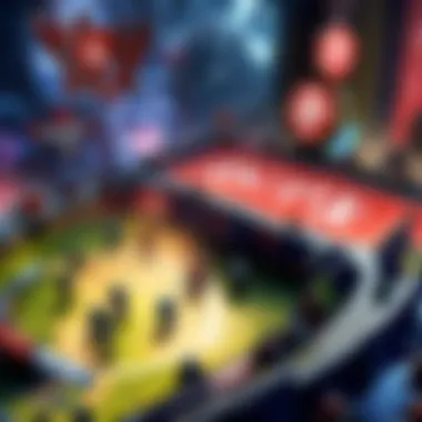 Competitive esports scene featuring MOBAs