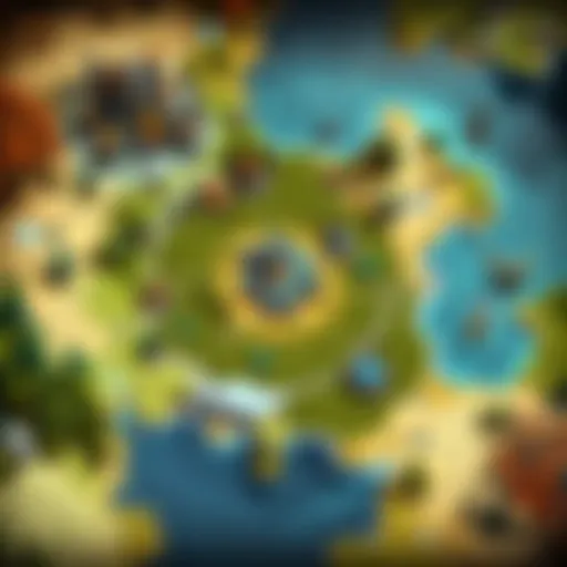 A strategic overview of a MOBA game map