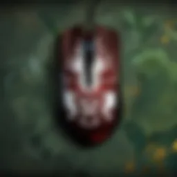 Detailed view of a customized mouse with shroud