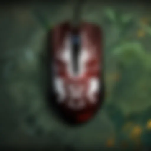 Detailed view of a customized mouse with shroud