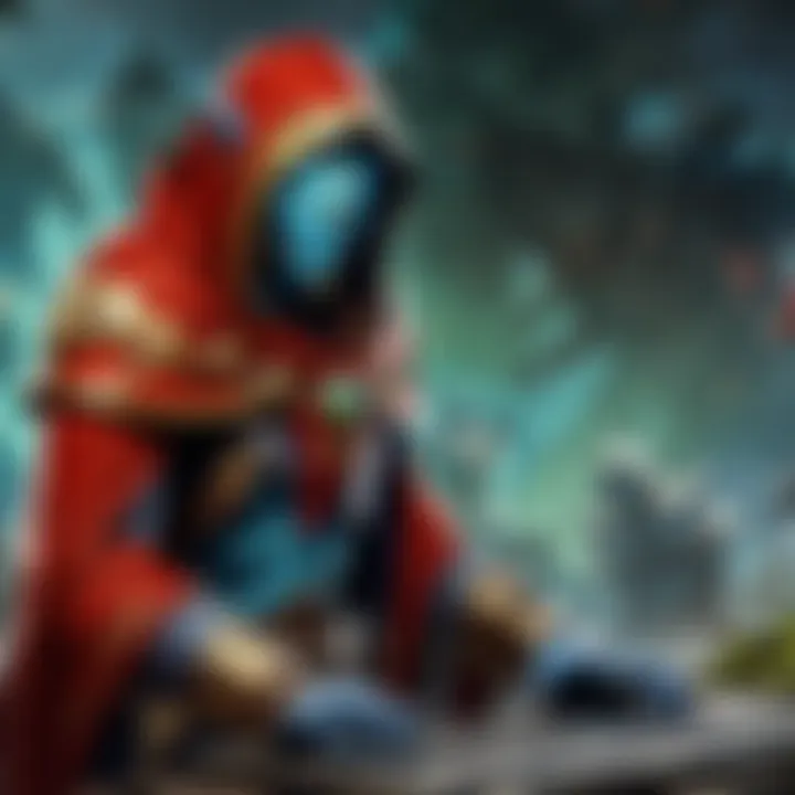 Player engaging in Dota with shrouded accessories