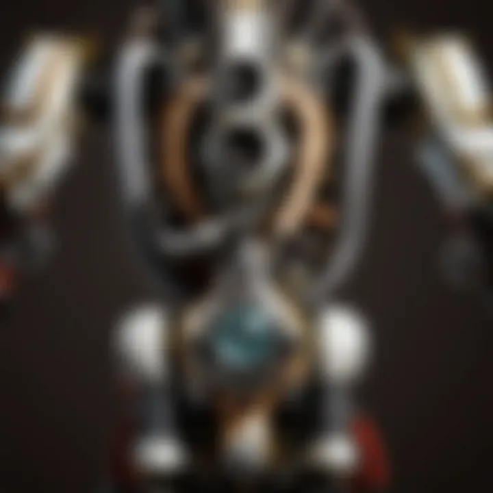 Intricate Engineering of Rebreather Components Detailed view of rebreather components showcasing intricate engineering.