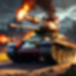 Illustration of a tank hero in action during a Dota match