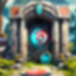 Illustration showing a mysterious portal to redeem codes