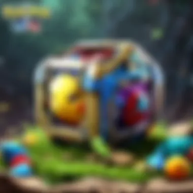 Treasure Trove of Items Illustration showcasing a treasure trove of Pokemon Go items